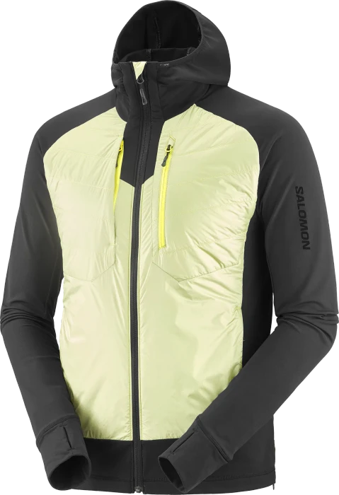 Salomon Elixir Hybrid Hooded Funktionsjacke charlock/deep black (Herren)