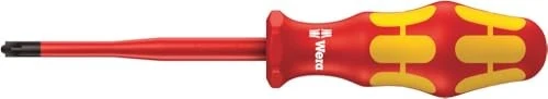 Wera Kraftform Plus Serie 100 VDE 165 iS PZ Pozidriv/Plus-Minus Schraubendreher, PZ1x80mm