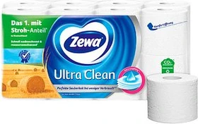 Zewa Ultra Clean Toilettenpapier 4-lagig weiß, 16 Rollen