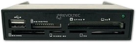 Revoltec Procyon 1.5 retail Multi-Slot-Cardreader, USB 2.0 9-Pin Stecksockel [Stecker]