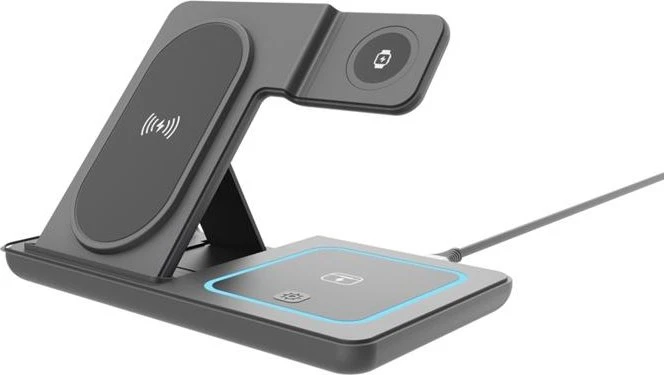 Gembird 3-in-1 Faltbare Ladestation Apple Watch 15W schwarz