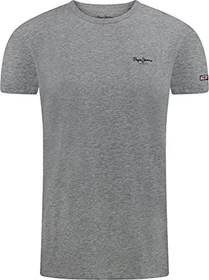 Pepe Jeans Logodruck Slim Fit T-Shirt kurzarm marl grey (Herren)