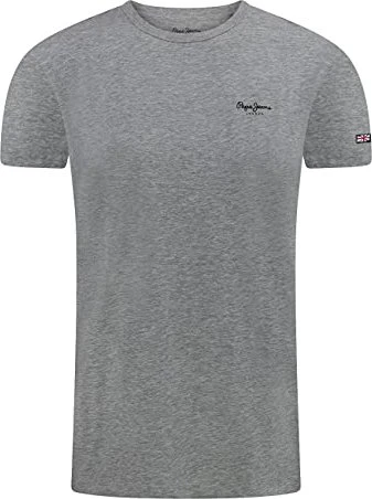 Pepe Jeans Logodruck Slim Fit T-Shirt kurzarm marl grey (Herren)