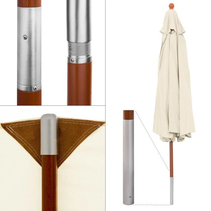 anndora Marktschirm 350cm dark natural