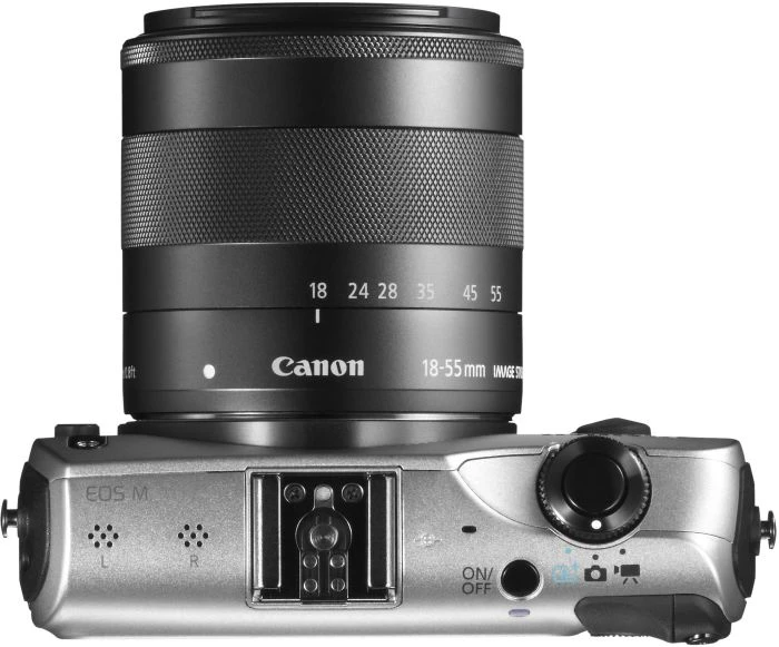 Canon EOS M silber mit Objektiv EF-M 18-55mm 3.5-5.6 IS STM
