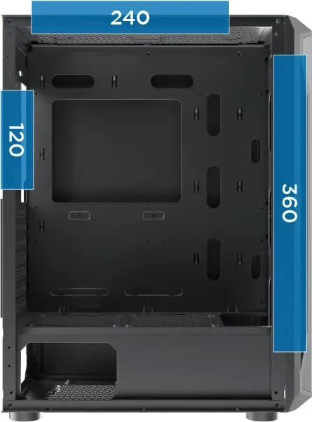 Xigmatek Gaming X, schwarz, Glasfenster