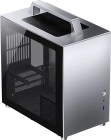 Jonsbo T8 PLUS Silver, silber, Glasfenster, Mini-ITX