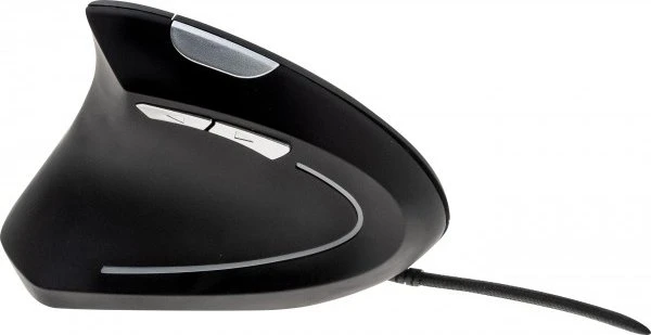 Dacomex V150UG Vertical Mouse, schwarz, Linkshänder, USB