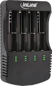 InLine Ladegerät für Lithium/NiCd/NiMH-Akkus