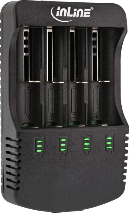 InLine Ladegerät für Lithium/NiCd/NiMH-Akkus