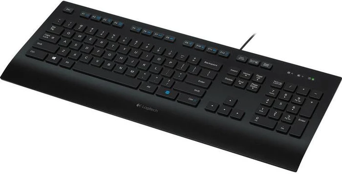 Logitech Corded Keyboard K280e, schwarz, USB, FR