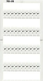 Wago WMB-Beschriftungskarte als Karte bedruckt 1 / 2 (je 50x) dehnbar 5 - 5,2 mm Aufdruck senkrecht aufrastbar weiß