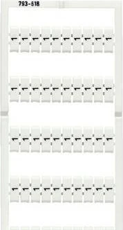Wago WMB-Beschriftungskarte als Karte bedruckt 1 / 2 (je 50x) dehnbar 5 - 5,2 mm Aufdruck senkrecht aufrastbar weiß