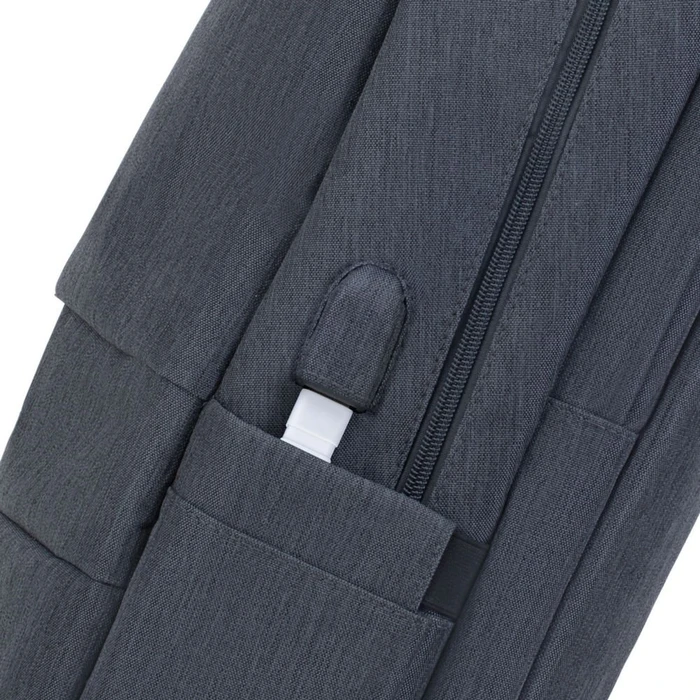 RivaCase Prater anti-theft Laptop Rucksack 17.3", Dark Grey