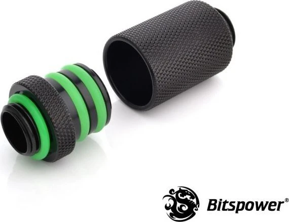 Bitspower Schnellverschluss Set G1/4" extra lang matt schwarz