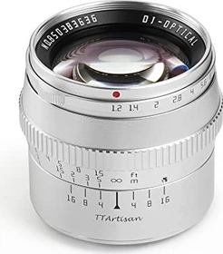 TTArtisan 50mm 1.2 für Canon EF-M silber