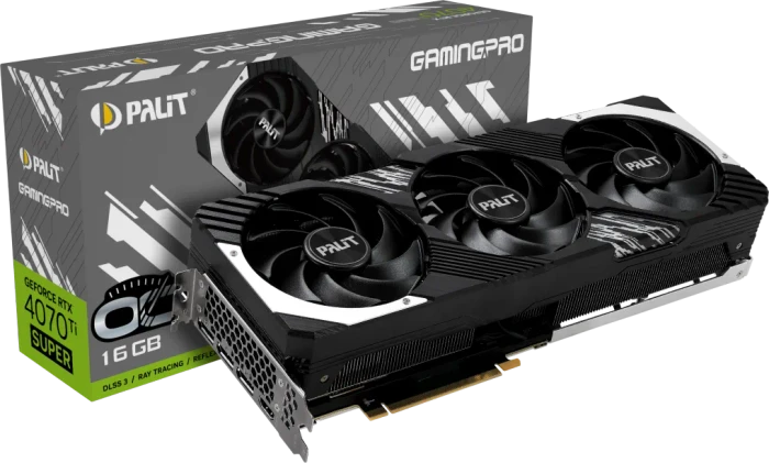 Palit GeForce RTX 4070 Ti SUPER GamingPro OC, 16GB GDDR6X, HDMI, 3x DP