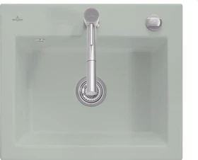 Villeroy & Boch Subway 60 S Einbau Becken mittig mit Ablauffernbedienung fossil