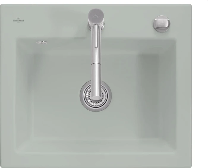 Villeroy & Boch Subway 60 S Einbau Becken mittig mit Ablauffernbedienung fossil