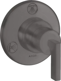 Hansgrohe Axor Citterio Ab- und Umstellventil Trio/ Quattro Unterputz mit Hebelgriff brushed black chrome