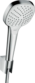 Hansgrohe Croma Select E Brausehalterset 110 Vario mit Brauseschlauch 125cm chrom/weiß