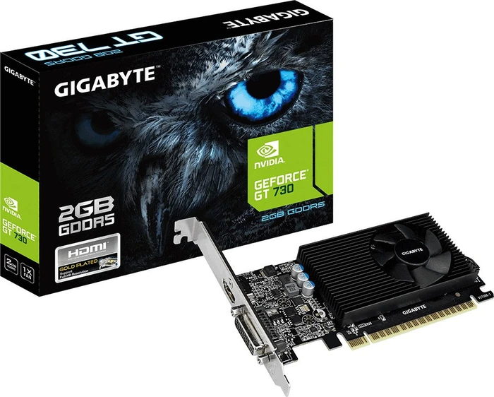 GIGABYTE GeForce GT 730, 2GB GDDR5, DVI, HDMI