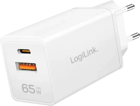 LogiLink USB-A/C Ladegerät 65W weiß