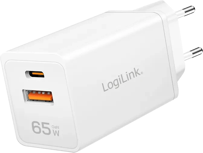 LogiLink USB-A/C Ladegerät 65W weiß