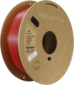 Polymaker PolyTerra PLA Dual, Shadow Red (Black-Red), Spule, 1.75mm, 1.00kg