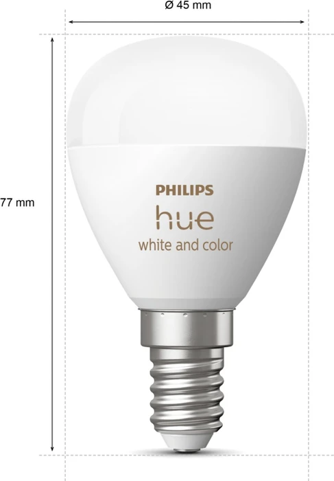 Philips Hue White and Color Ambiance 470 LED-Bulb E14 5.1W, 2 Stück