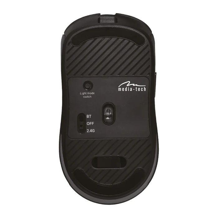 Media-Tech MT1124 2-in-1 Silent & Recharge Wireless Mouse, schwarz, USB/Bluetooth