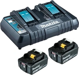 Makita Powersource-Kit Starterset 18V, 4.0Ah, Li-Ionen, 2 Akkus [8.0Ah] [144Wh]