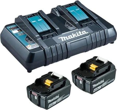 Makita Powersource-Kit Starterset 18V, 4.0Ah, Li-Ionen, 2 Akkus [8.0Ah] [144Wh]