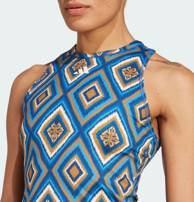 adidas x FARM Rio Trainingstop Crop-Top night indigo/dark marine/cream white (Damen)