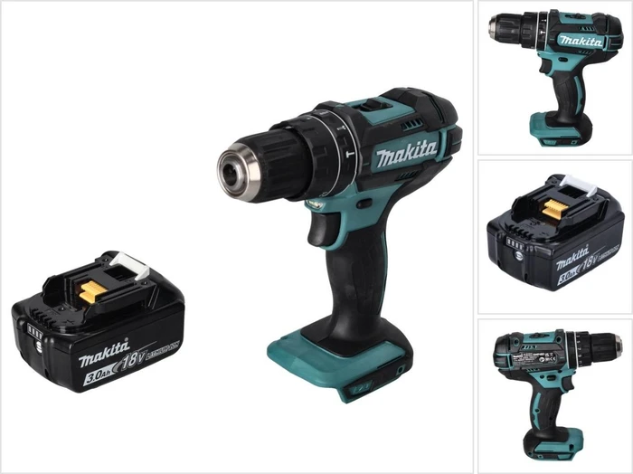Makita DHP482F1 Akku-Schlagbohrschrauber inkl. Akku 3.0Ah