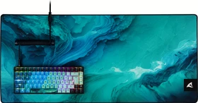 Sharkoon Skiller SGK50 S3 Ultimate Set, PBT, blau/schwarz, LEDs RGB, hot-swap, Gateron G Pro 3.0 YELLOW, USB, DE