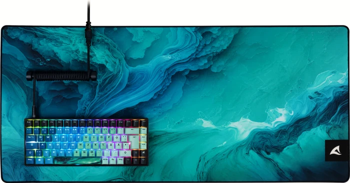 Sharkoon Skiller SGK50 S3 Ultimate Set, PBT, blau/schwarz, LEDs RGB, hot-swap, Gateron G Pro 3.0 YELLOW, USB, DE