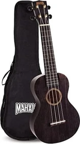 Mahalo Hano Series Concert Ukulele Transparent Black