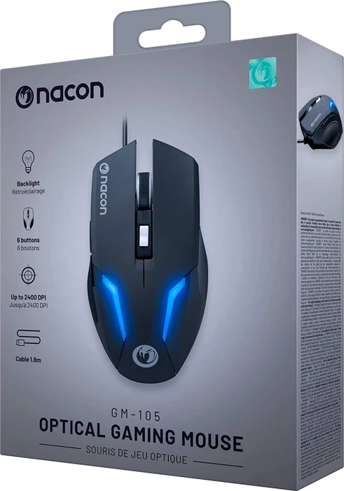 Nacon GM-105 Gaming Mouse schwarz, USB