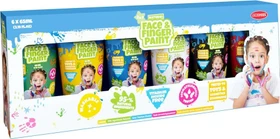Boti Natural Face & Fingerpaint Fingerfarbe, blau/rosa, 65ml, 6er-Set