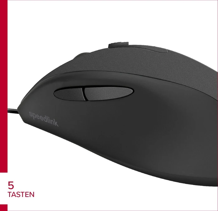 Speedlink AXON Silent & Antibacterial Mouse, schwarz, USB