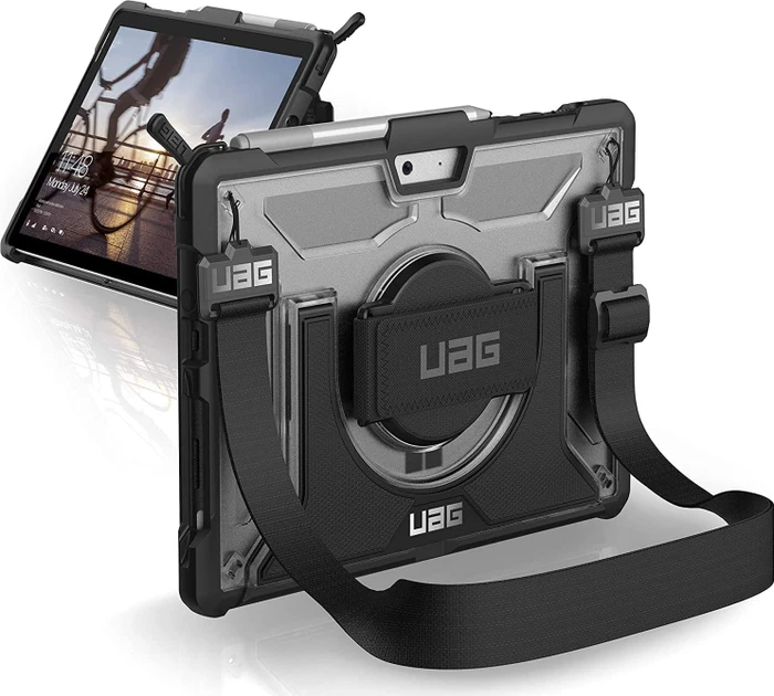 UAG Plasma Handstrap Case Microsoft Surface Go 3/Go 2/Go ice schwarz/transparent