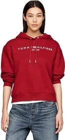 Tommy Hilfiger Hoodie mit aufgesticktem Logo Hoodie dark magma (Damen)
