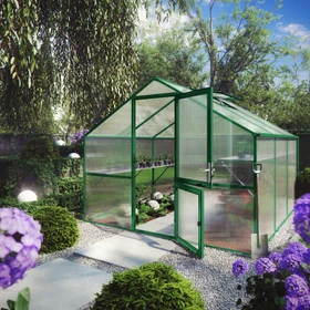 KGT Orchidee III Gewächshaus moosgrün