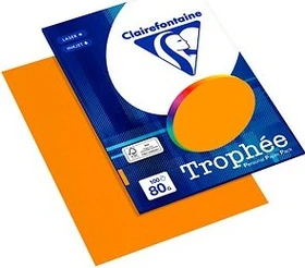 Clairefontaine Trophée Universalpapier matt orange, A4, 80g/m², 100 Blatt