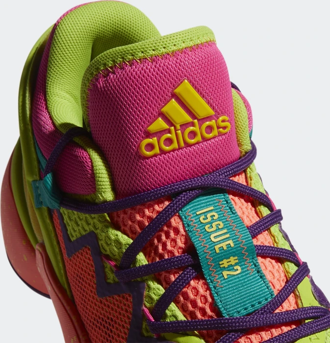 adidas D.O.N. Issue #2 team shock pink/semi solar slime/cloud white (Junior)