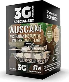 AK-Interactive 3rd Gen Acrylic Colors AUSCAM Australian Disruptive Pattern Camouflage Uniform Farbset, 3-tlg.