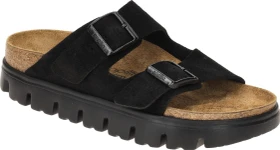 Birkenstock Arizona Veloursleder Platform schwarz