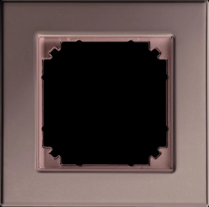 Merten System M M-Plan-Metallrahmen 1fach, rhodiumgrau