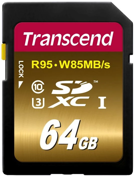 Transcend Extreme R95/W85 64GB, UHS-I U3, Class 10